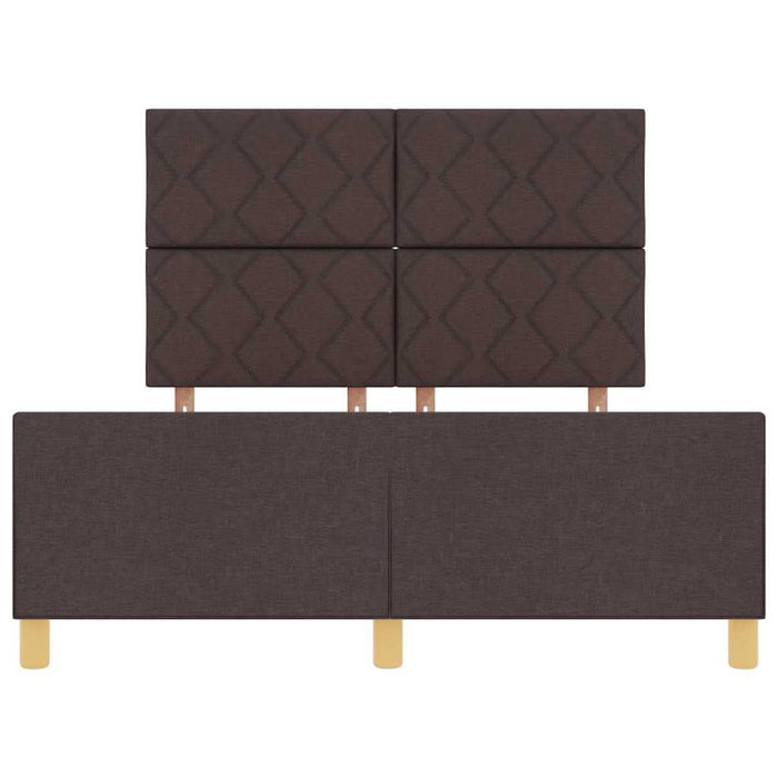 Cadru de pat cu headboard Maro închis 140 x 190 cm țesătură WALTI