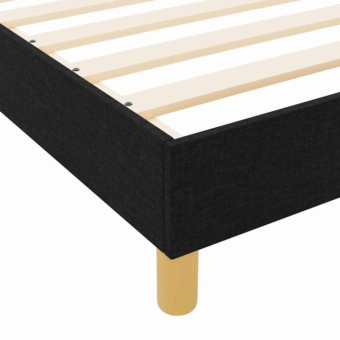 Cadru de pat cu headboard Negru 140 x 200 cm țesătură WALTI