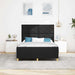 Cadru de pat cu headboard Negru 160 x 200 cm țesătură - WALTI WALTI