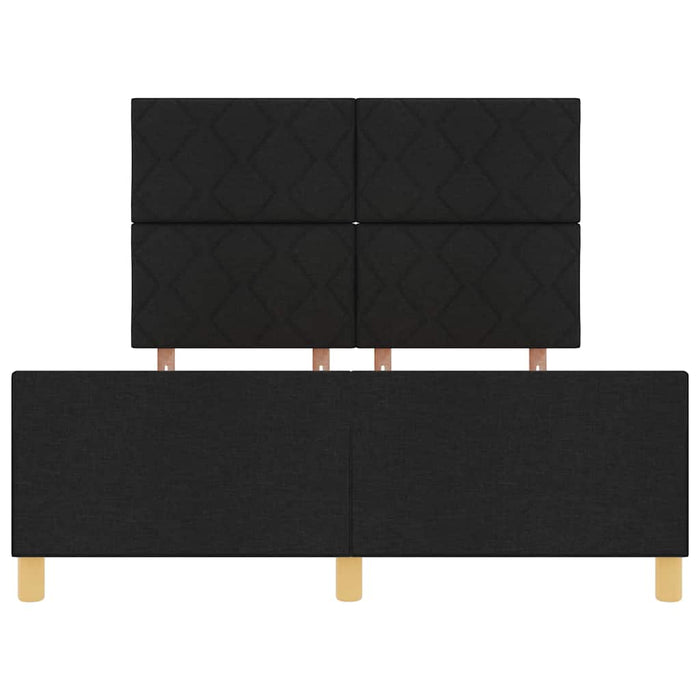 Cadru de pat cu headboard Negru 160 x 200 cm țesătură - WALTI WALTI