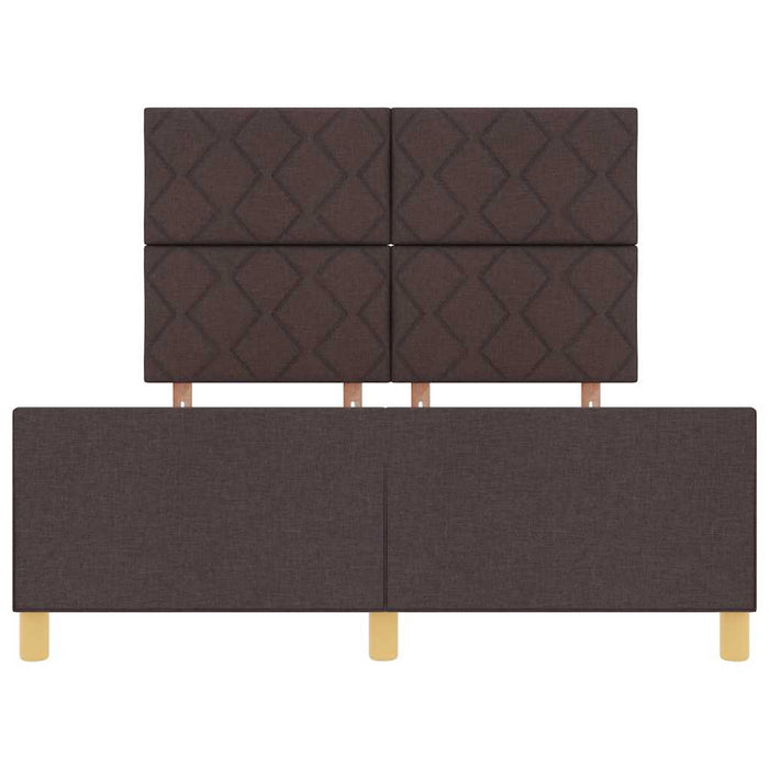 Cadru de pat cu headboard Maro închis 160 x 200 cm țesătură - WALTI WALTI