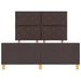 Cadru de pat cu headboard Maro închis 160 x 200 cm țesătură - WALTI WALTI