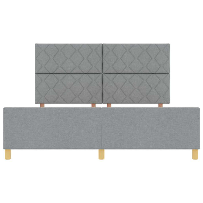 Cadru de pat cu headboard Gri deschis 180 x 200 cm țesătură WALTI