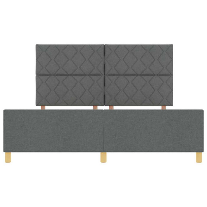Cadru de pat cu headboard Gri închis 180 x 200 cm țesătură - WALTI WALTI