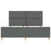 Cadru de pat cu headboard Gri închis 180 x 200 cm țesătură - WALTI WALTI