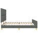 Cadru de pat cu headboard Gri închis 180 x 200 cm țesătură - WALTI WALTI