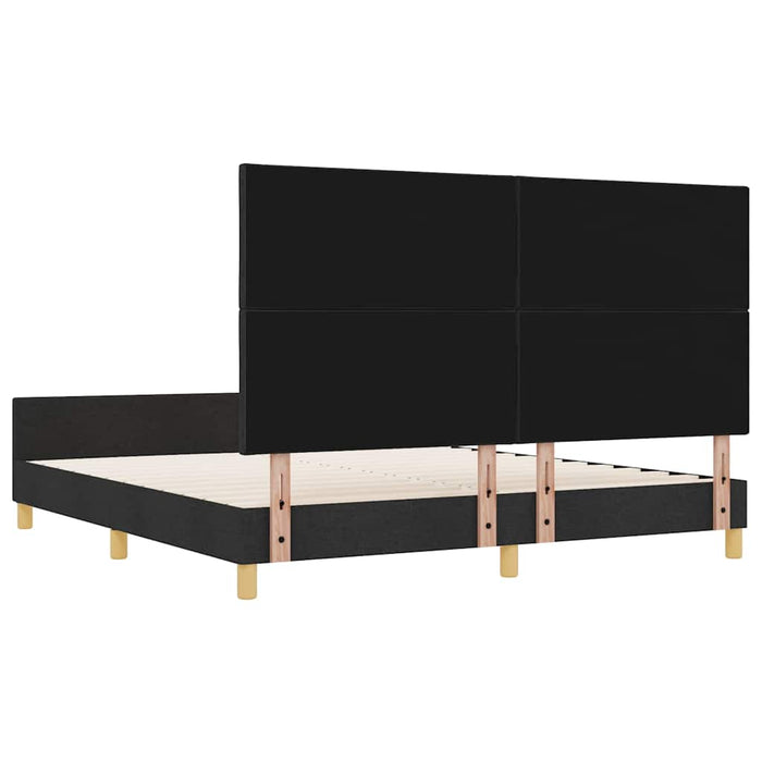 Cadru de pat cu headboard Negru 180 x 200 cm țesătură WALTI