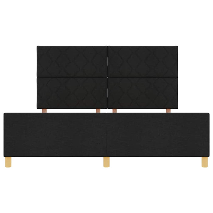 Cadru de pat cu headboard Negru 180 x 200 cm țesătură WALTI