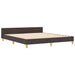 Cadru de pat cu headboard Maro închis 180 x 200 cm țesătură - WALTI WALTI