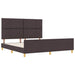 Cadru de pat cu headboard Maro închis 180 x 200 cm țesătură - WALTI WALTI