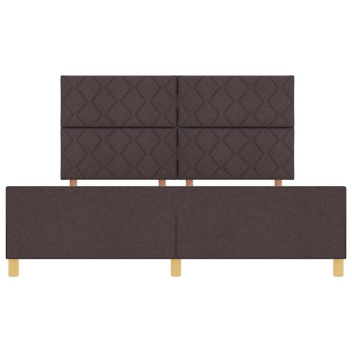 Cadru de pat cu headboard Maro închis 180 x 200 cm țesătură - WALTI WALTI