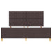 Cadru de pat cu headboard Maro închis 180 x 200 cm țesătură - WALTI WALTI