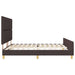 Cadru de pat cu headboard Maro închis 180 x 200 cm țesătură - WALTI WALTI