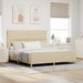 Cadru de pat cu headboard Crem 180 x 200 cm țesătură - WALTI WALTI