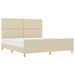Cadru de pat cu headboard Crem 180 x 200 cm țesătură - WALTI WALTI