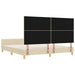 Cadru de pat cu headboard Crem 180 x 200 cm țesătură - WALTI WALTI