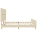 Cadru de pat cu headboard Crem 180 x 200 cm țesătură - WALTI WALTI