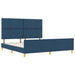 Cadru de pat cu headboard albastru 180 x 200 cm țesătură - WALTI WALTI