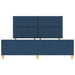 Cadru de pat cu headboard albastru 180 x 200 cm țesătură - WALTI WALTI