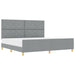 Cadru de pat cu headboard Gri deschis 200 x 200 cm țesătură - WALTI WALTI