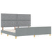 Cadru de pat cu headboard Gri deschis 200 x 200 cm țesătură - WALTI WALTI