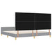 Cadru de pat cu headboard Gri deschis 200 x 200 cm țesătură - WALTI WALTI