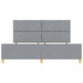Cadru de pat cu headboard Gri deschis 200 x 200 cm țesătură - WALTI WALTI