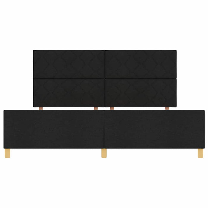 Cadru de pat cu headboard Negru 200 x 200 cm țesătură - WALTI WALTI