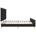 Cadru de pat cu headboard Negru 200 x 200 cm țesătură - WALTI WALTI