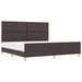 Cadru de pat cu headboard Maro închis 200 x 200 cm țesătură - WALTI WALTI