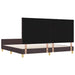 Cadru de pat cu headboard Maro închis 200 x 200 cm țesătură - WALTI WALTI