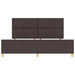 Cadru de pat cu headboard Maro închis 200 x 200 cm țesătură - WALTI WALTI
