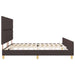 Cadru de pat cu headboard Maro închis 200 x 200 cm țesătură - WALTI WALTI