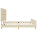 Cadru de pat cu headboard Crem 200 x 200 cm țesătură - WALTI WALTI