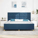 Cadru de pat cu headboard albastru 200 x 200 cm țesătură - WALTI WALTI