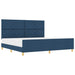 Cadru de pat cu headboard albastru 200 x 200 cm țesătură - WALTI WALTI
