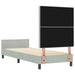Cadru de pat cu headboard Gri deschis 80 x 200 cm Catifea - WALTI WALTI