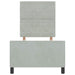 Cadru de pat cu headboard Gri deschis 80 x 200 cm Catifea - WALTI WALTI