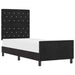 Pat cu arcuri cu headboard Negru 80 x 200 cm Catifea - WALTI WALTI