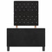 Pat cu arcuri cu headboard Negru 80 x 200 cm Catifea - WALTI WALTI