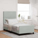 Pat cu arcuri cu headboard Gri deschis 90 x 190 cm Catifea - WALTI WALTI