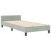 Pat cu arcuri cu headboard Gri deschis 90 x 200 cm Catifea - WALTI WALTI