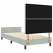 Pat cu arcuri cu headboard Gri deschis 90 x 200 cm Catifea - WALTI WALTI