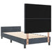 Pat cu arcuri cu headboard Gri închis 100 x 200 cm Catifea - WALTI WALTI