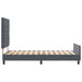 Pat cu arcuri cu headboard Gri închis 100 x 200 cm Catifea - WALTI WALTI