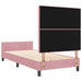 Pat cu arcuri cu headboard Roz 100 x 200 cm Catifea - WALTI WALTI