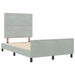Cadru de pat cu headboard Gri deschis 120 x 190 cm Catifea - WALTI WALTI