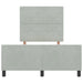 Cadru de pat cu headboard Gri deschis 120 x 190 cm Catifea - WALTI WALTI