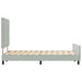 Cadru de pat cu headboard Gri deschis 120 x 190 cm Catifea - WALTI WALTI