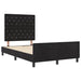 Pat cu arcuri cu headboard Negru 120 x 200 cm Catifea - WALTI WALTI